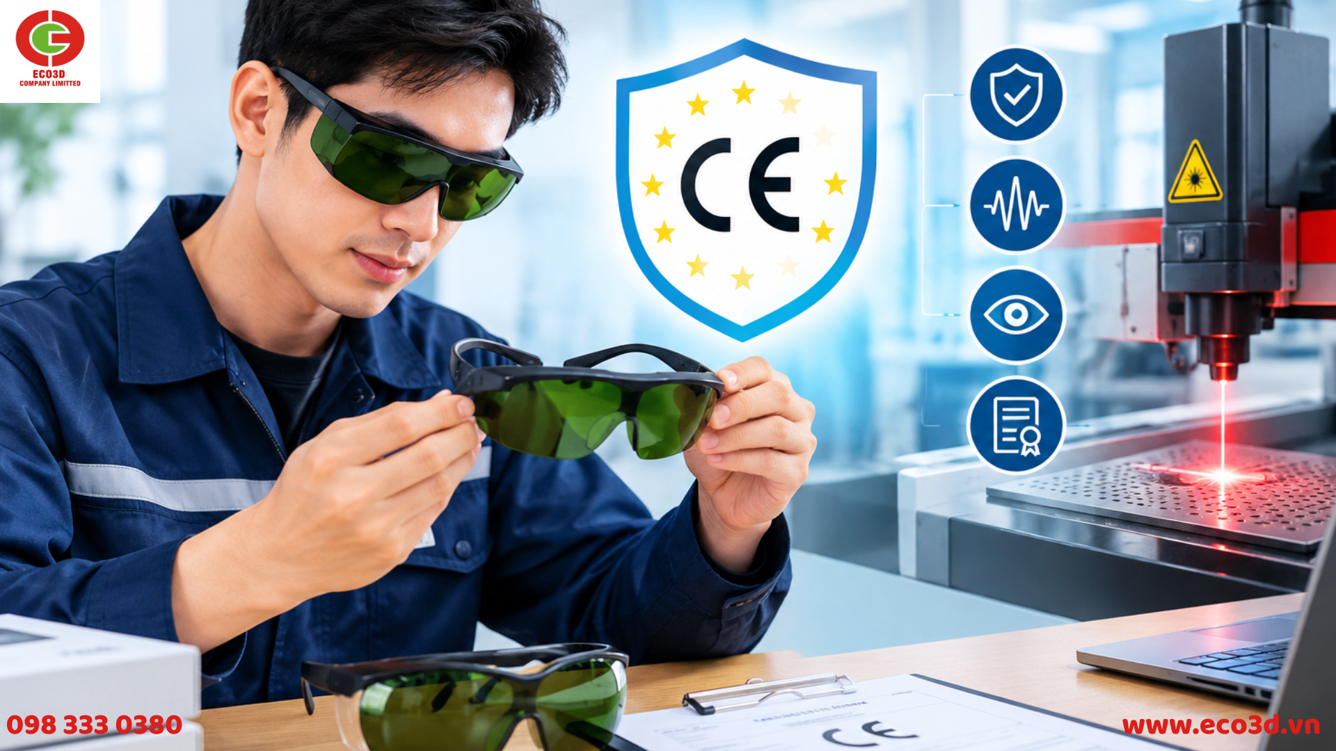 Kính chống tia laser có cần chứng nhận CE không?